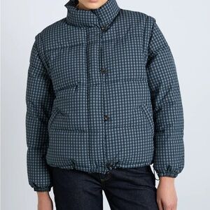 Damson Madder - Pearl Check Puffer - Navy Gingham